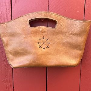 Moore & Giles Walden Tan Leather Clutch